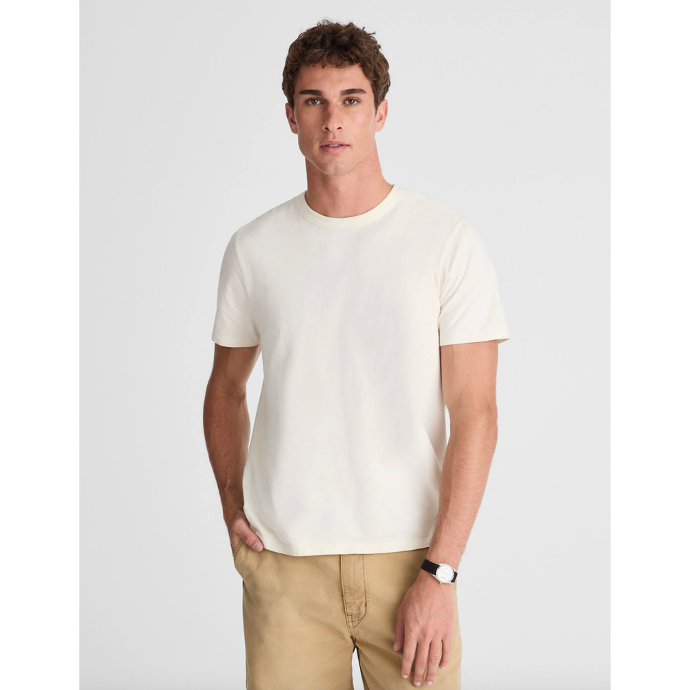 Madewell Garment Dyed Allday Crewneck Tee Shirt Soft White Mens Small NWT